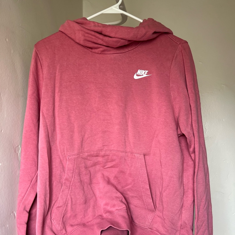 Nike Dusty Rose Hoodie with White Swoosh - Picture 2 of 4